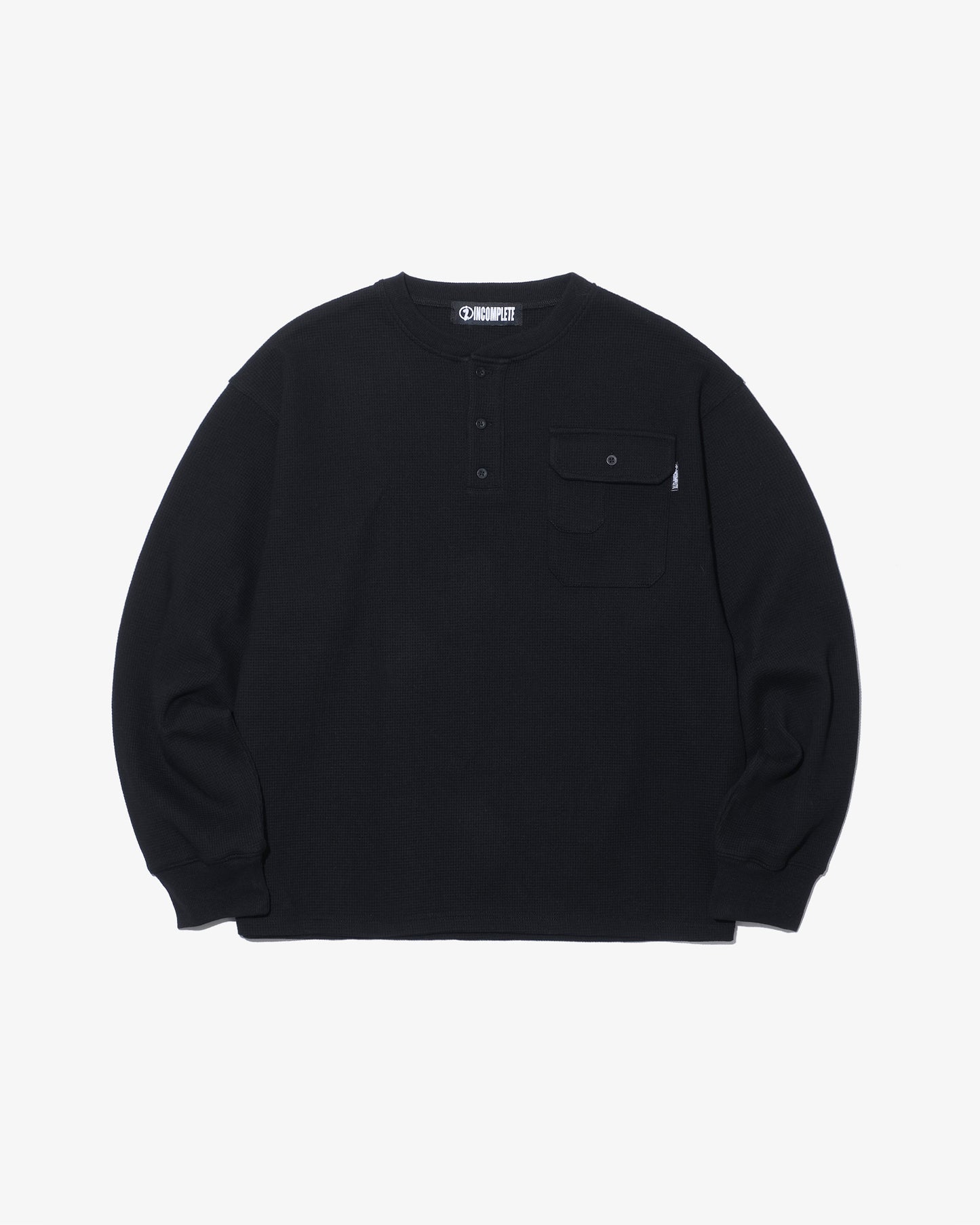 Waffle henly neck L/S Tee