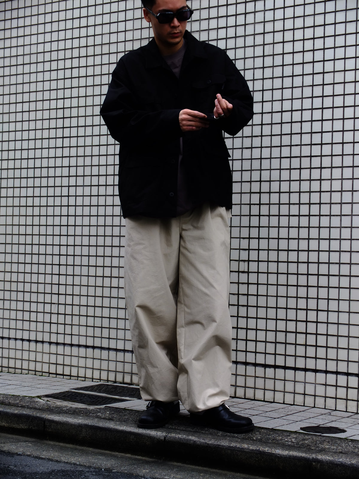 Ripstop wide pants