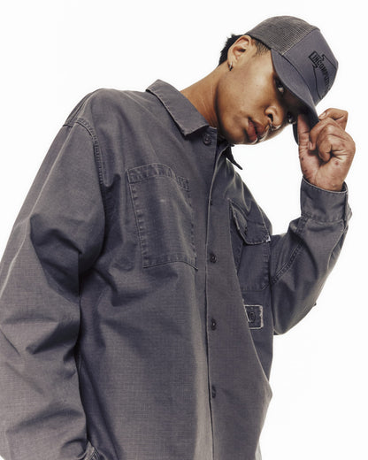 Ripstop L/S shirts -GRAY-