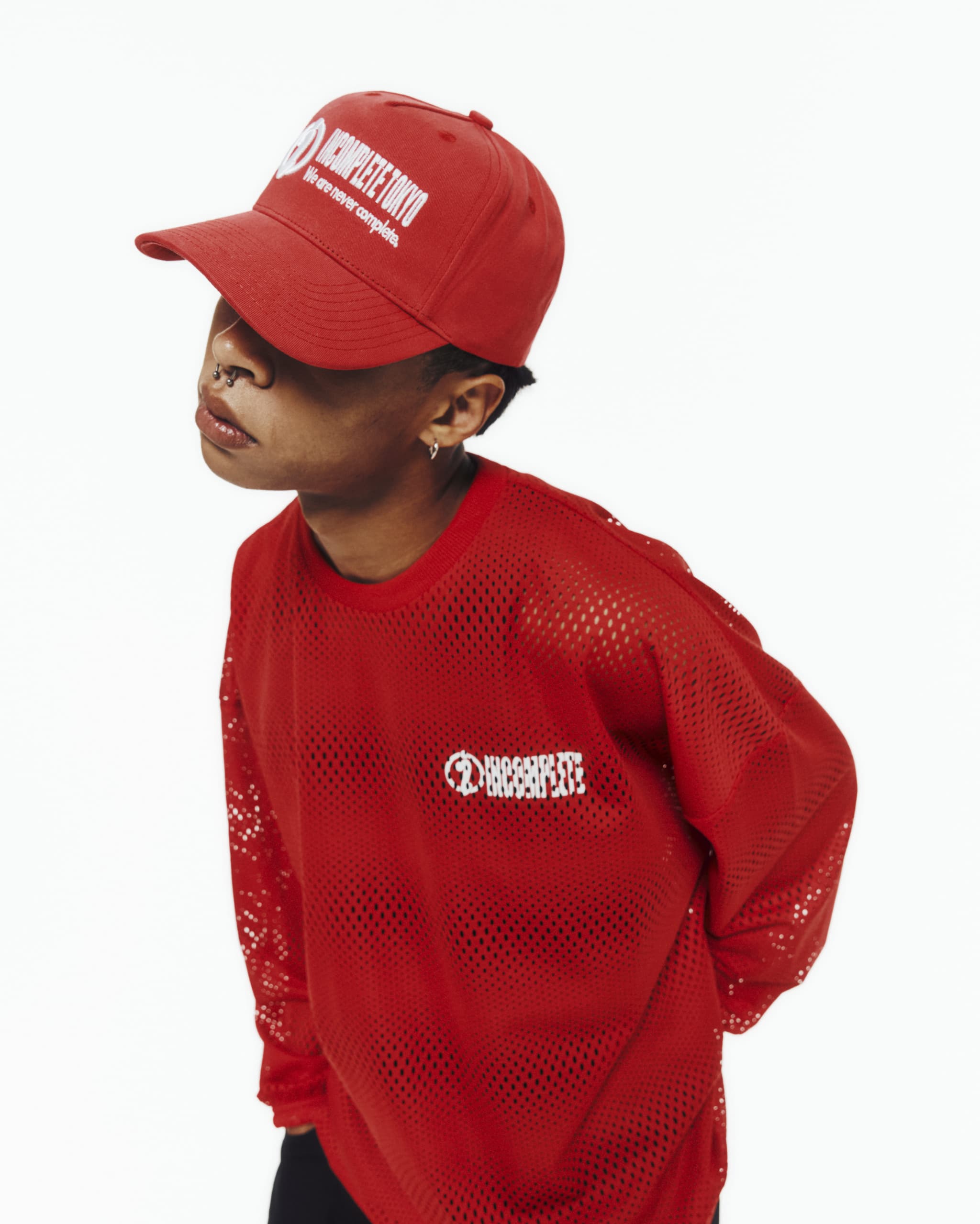 Mesh L/S Tee -RED- – Incomplete Tokyo