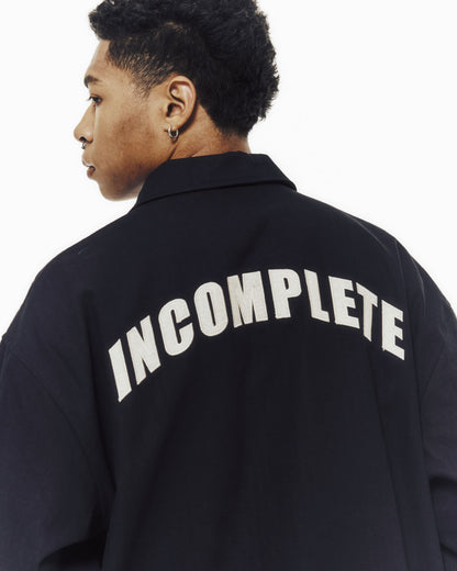 Herringbone Coach Jacket -BLACK-