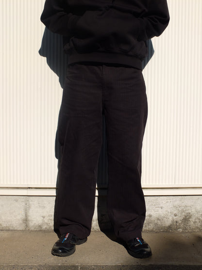 Herringbone Baggy pants -BEIGE-