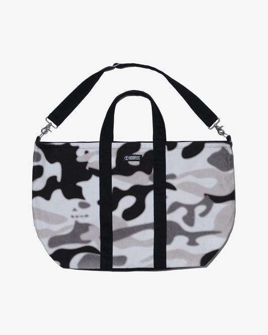 Reversible camo bag -BLACK-