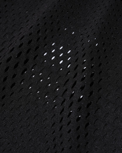 Mesh L/S Tee -BLACK-