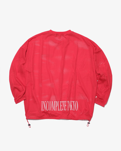 Mesh L/S Tee -RED-