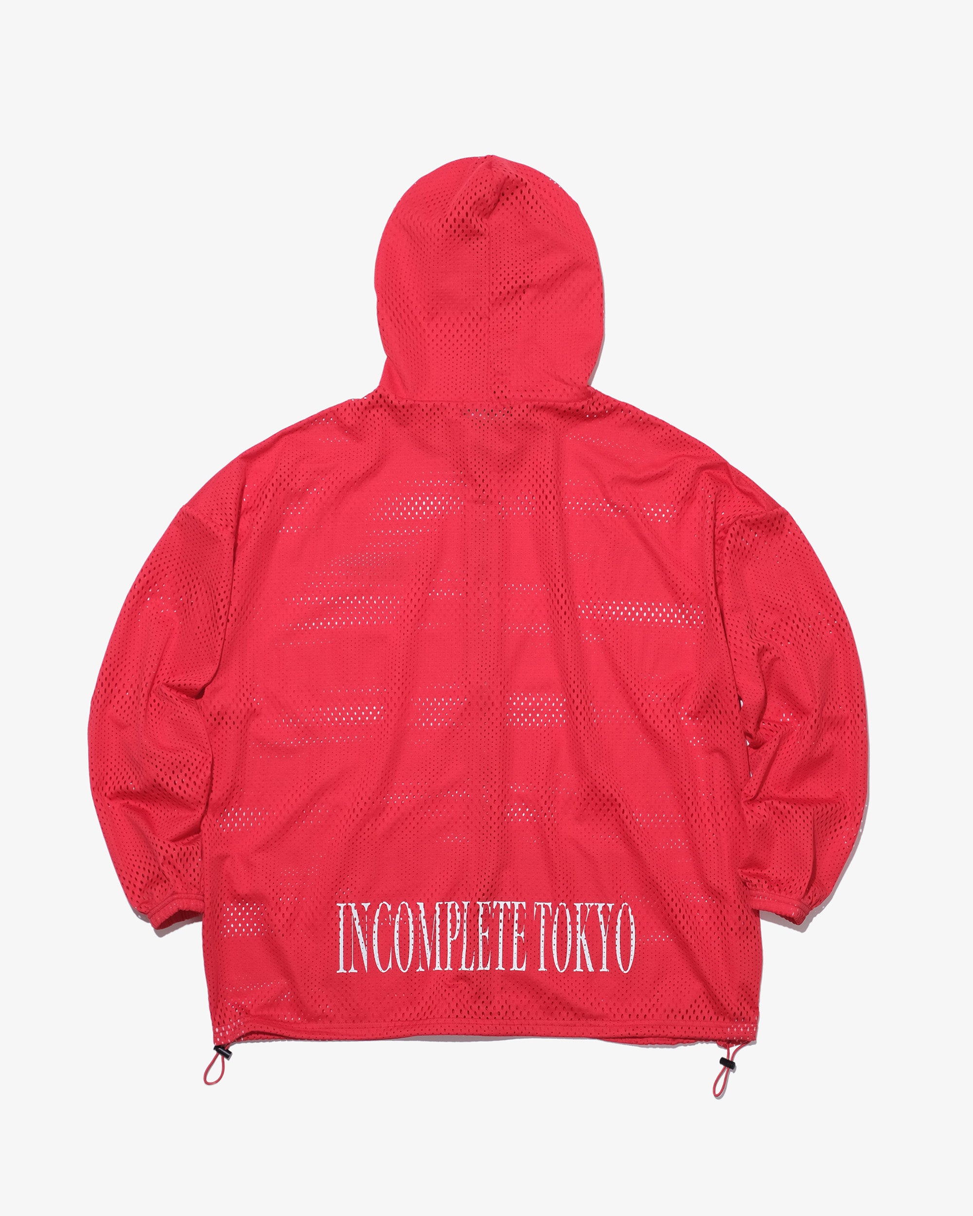 Mesh zip hoodie -RED- – Incomplete Tokyo