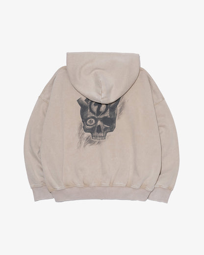 Faded zip hoodie (SORA AOTA) -IVORY-