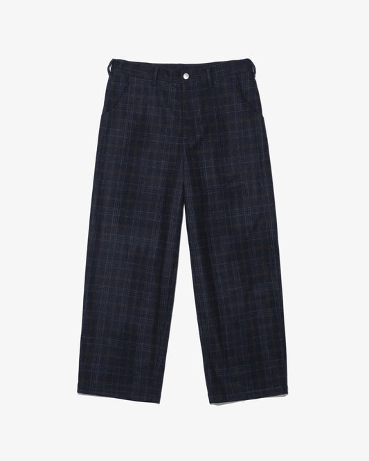 Wool Check baggy pants