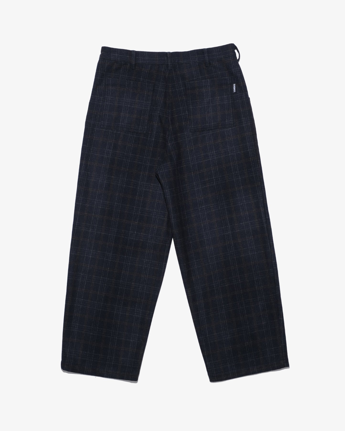 Wool Check baggy pants