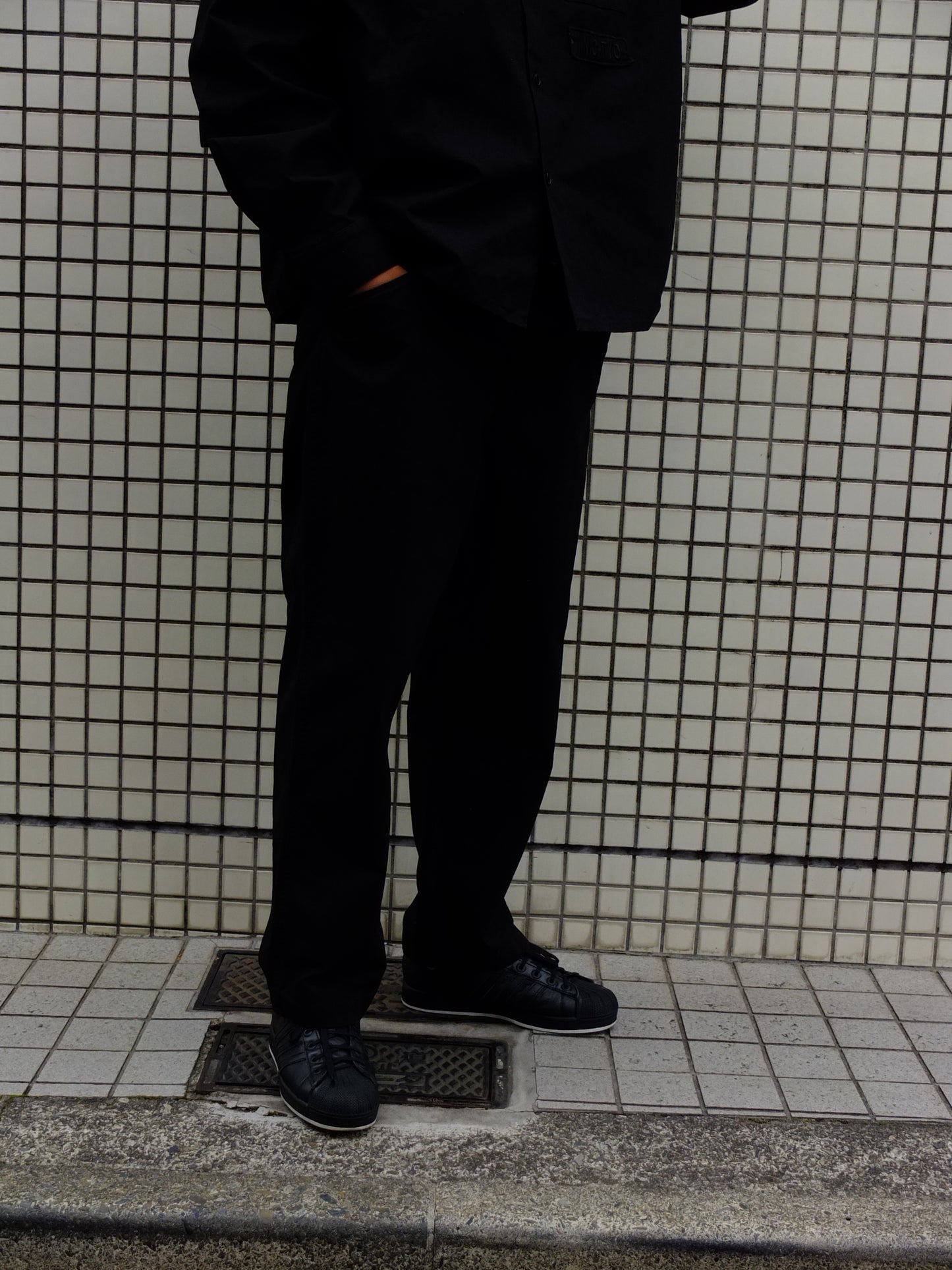 Ripstop  work pants　-BLACK-