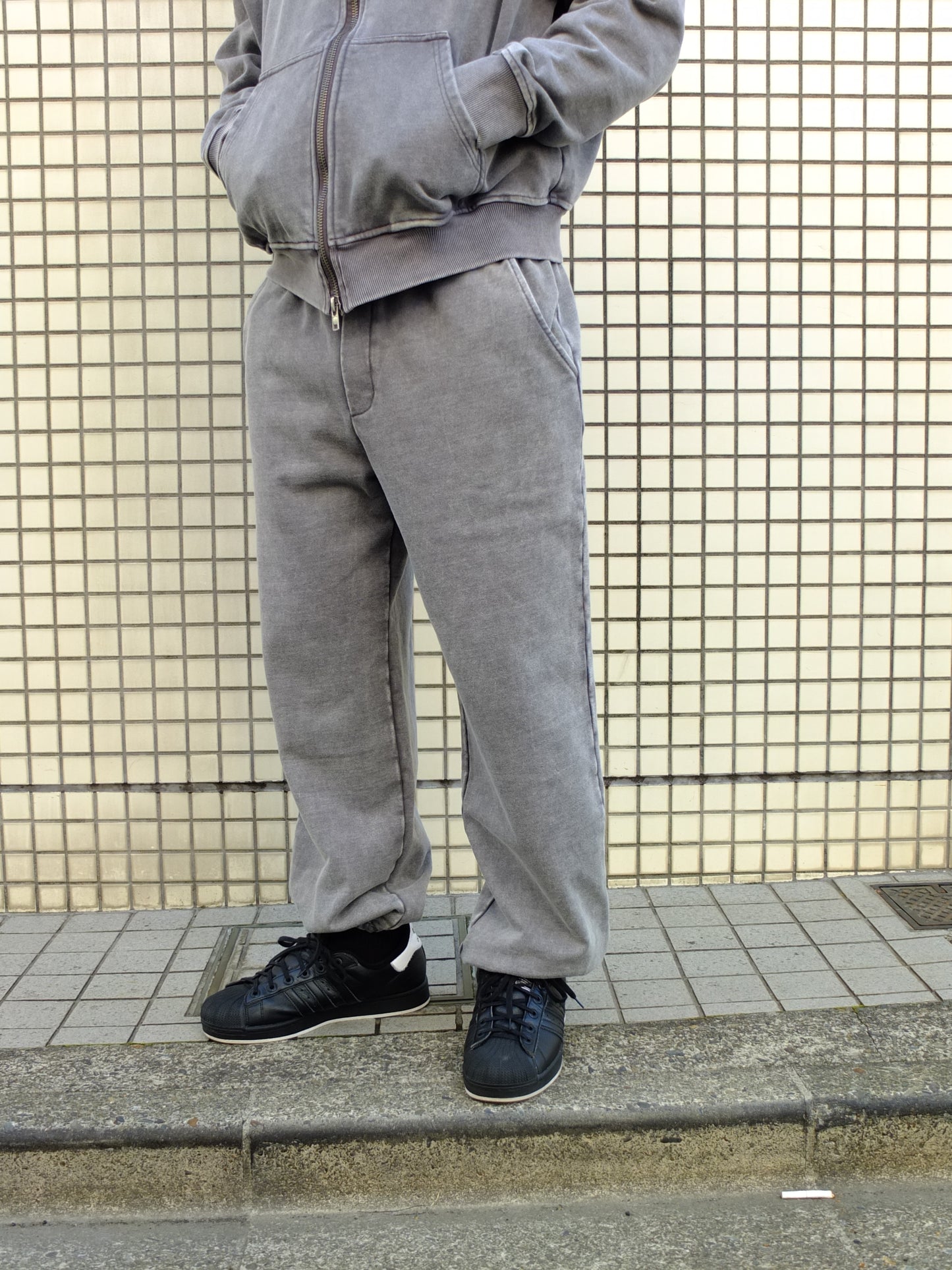 Faded Sweat pants (SORA AOTA) -BLACK-