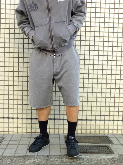 Faded Sweat shorts (SORA AOTA) -BLACK-