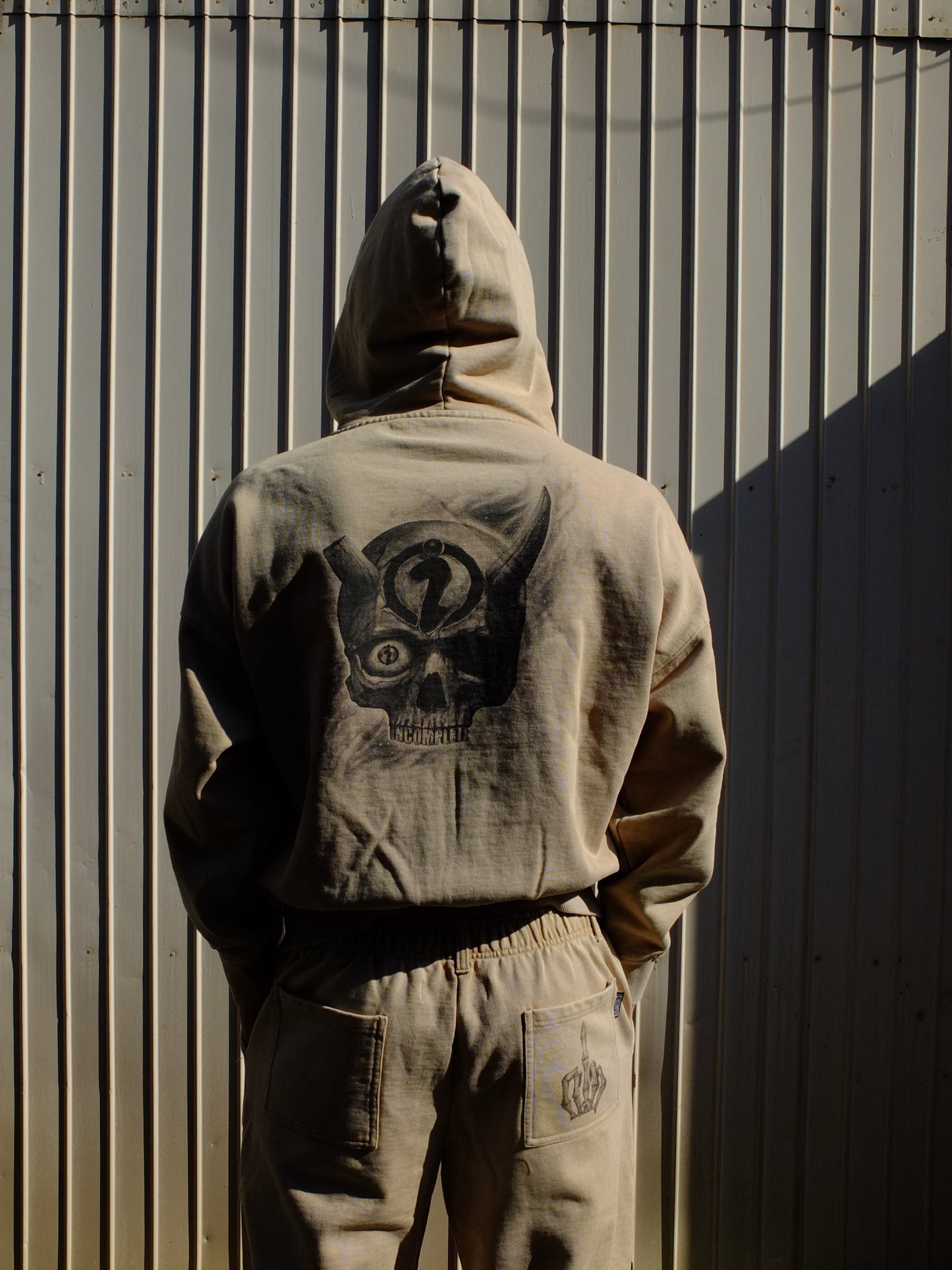 Faded zip hoodie (SORA AOTA) -IVORY-