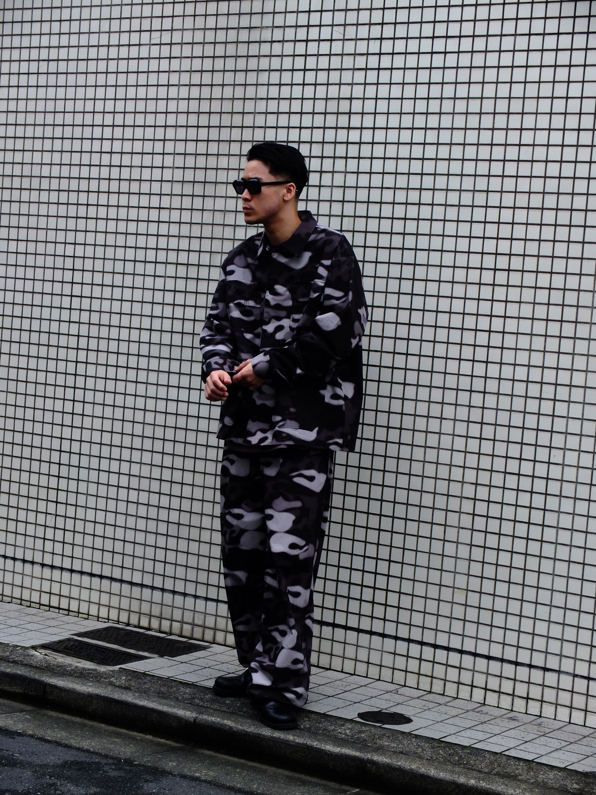 Ripstop wide camo pants