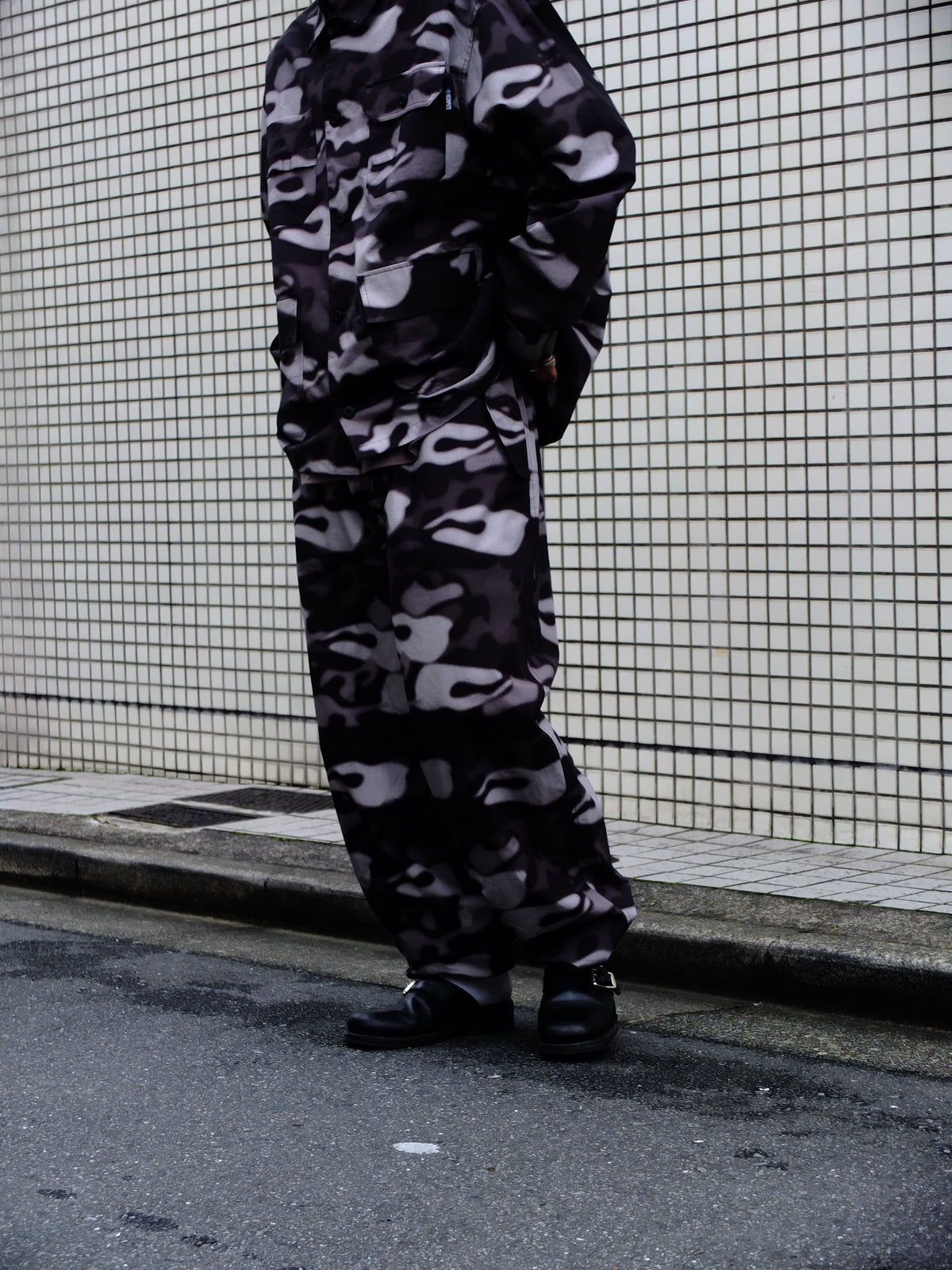 Ripstop wide camo pants