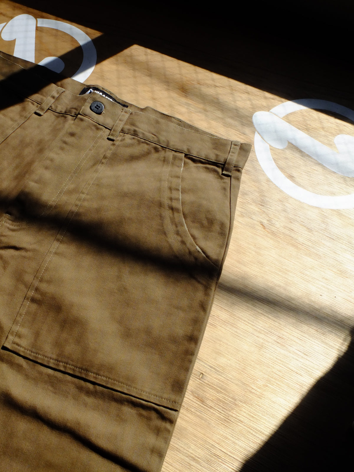 Herringbone baker pants