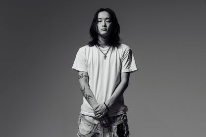 Faded zip hoodie (SORA AOTA) -BLACK-